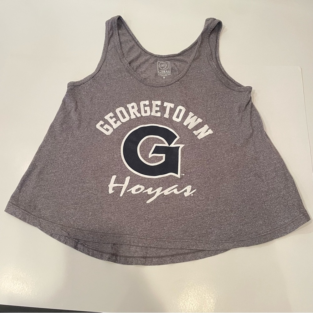 Georgetown Hoyas Women’s Shirt in Small Size. Gray Color. Tank Top Style